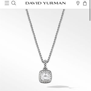 Petite Albion Pendant Necklace in Sterling silver with white topaz stone